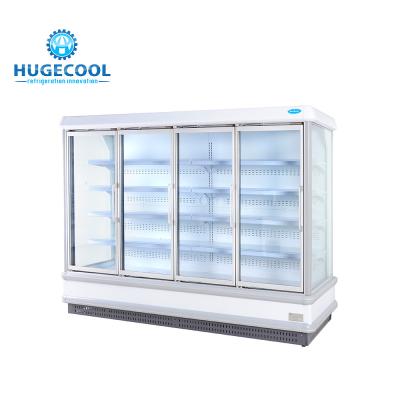 Único capacidade personalizada da exposição da temperatura congelador de vidro para C - loja