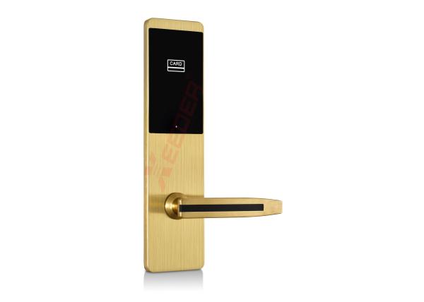 Stainless Steel Hotel Lock System With Low Voltage Alarm 4.8V 45mm Max
