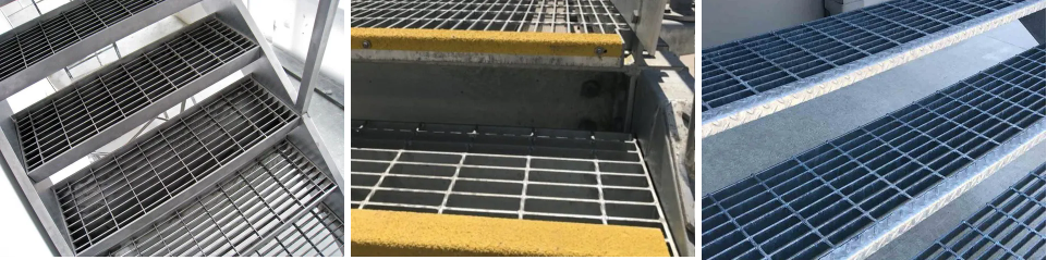 Galvanized Steel Stair Treads Bar Grating for Outdoor Warehouse and Platform Stairway Use
