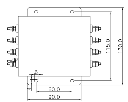 YX93G3 20A EMI 3 участков фильтрует фильтр силы EMI для военного оборудования