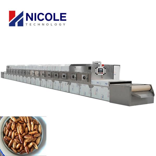 Tenebrio Molitor Continuous Microwave Dryer Machine Conveyor Belt Tunnel Style