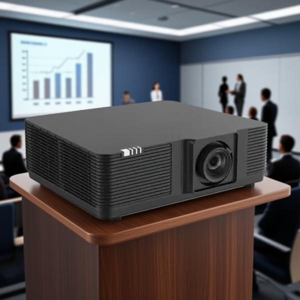 Flyin 5500 lumen Proyector láser DLP WUXGA de alta resolución 4K Presentación 3D activa 0.8 DMD Chip para imágenes precisas Manual cambio de foco de la lente para una experiencia de proyección flexible