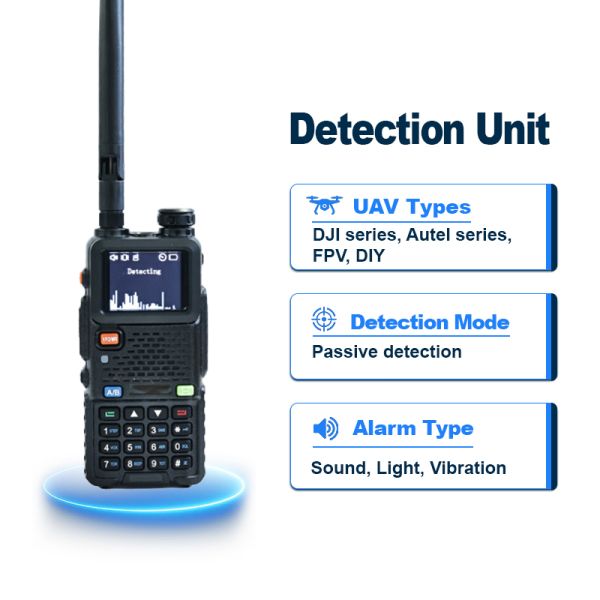 Lightweight 300-6200MHz 1.5KM Handheld UAV Detector LDKW06 | Portable Sensing Equipment