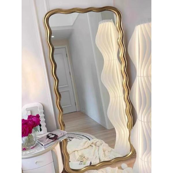 Decorative Bedroom Frameless Floor Length Mirror Wavy cheval