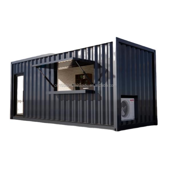 Modern 20 FT 40 FT Prefab Home Container Wooden Prefabricated Outdoor Restaurant Coffee Bar for Customized Color
