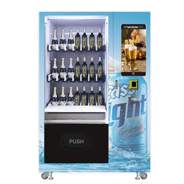 Commercial Alcohol Vending Machine With Lift System and Age Verification for Glass Bottled Beer Wine Sales