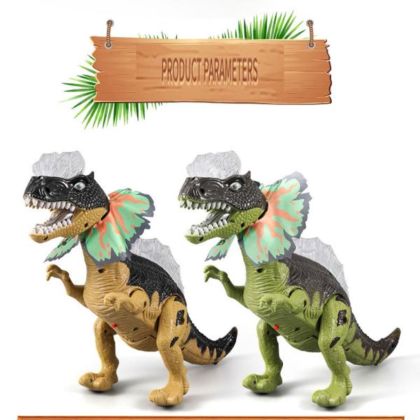 Children's Electric Toy Double Crowned Dragon with Lights Chirping Walking Flapping Wings Items