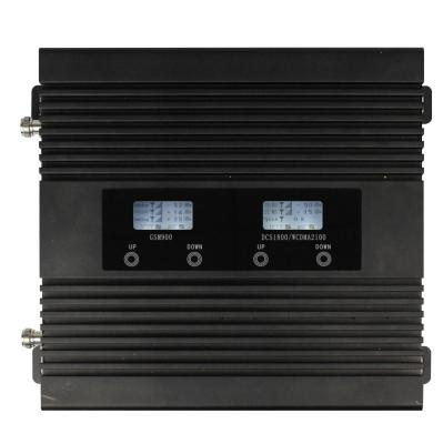 Black 2G 3G 4G Tri Band Network Booster Device Output Power 17dBm