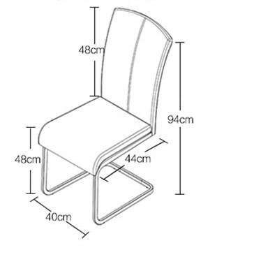 Modern Leather Dining Chairs Metal Legs With Stainless Steel Frame