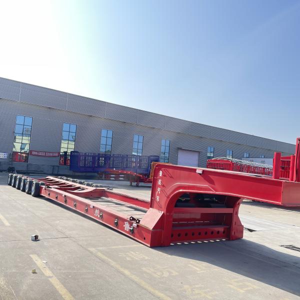 Steel Modular Hydraulic Steering Lowbed Travel Trailer for Wind Power Tower Transporter