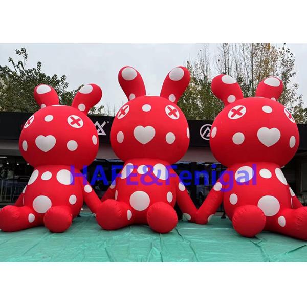 Inflatable Advertising Balloon Decorated Rabbits 220V 3200k