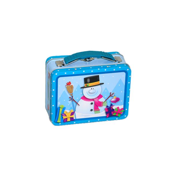 Luggage Shape Gift Tin Can For Kids 146*146*63.5Hmm Customized Logo Acceptable