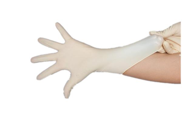 White Disposable Medical Latex Gloves Non Sterile Pvc Coated Laboratory Use
