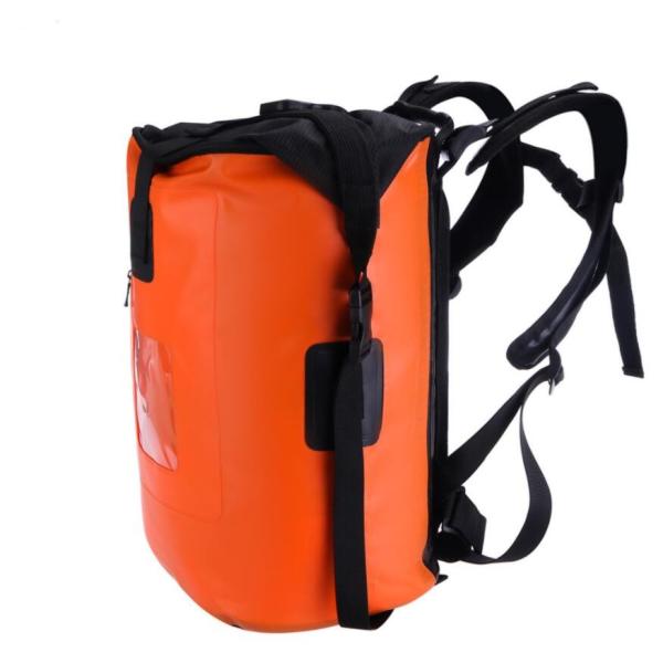 PVC Outdoor Sports Backpack ,  20 Liter Waterproof Roll Up Backpack