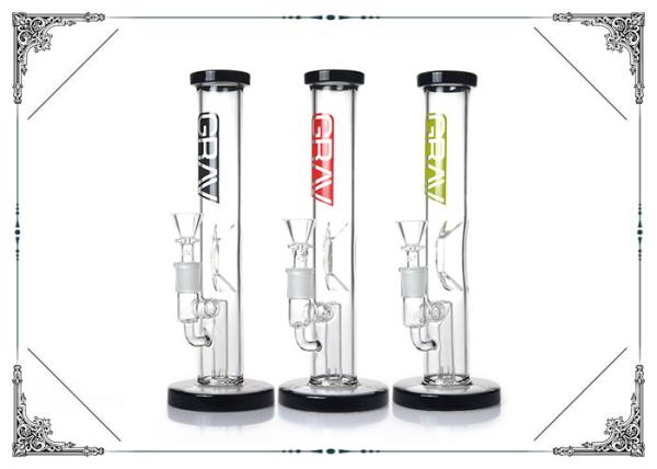 Grav Straight Glass Water pipes Tube With Six-lines Perc Thick Ingot Ice Catcher Bongs