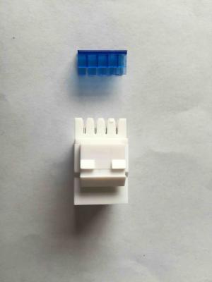 Chapeamento de ouro trapezoide de CAT3 Rj45 Jack White Rj11 Jack modular UTP com tampão de poeira