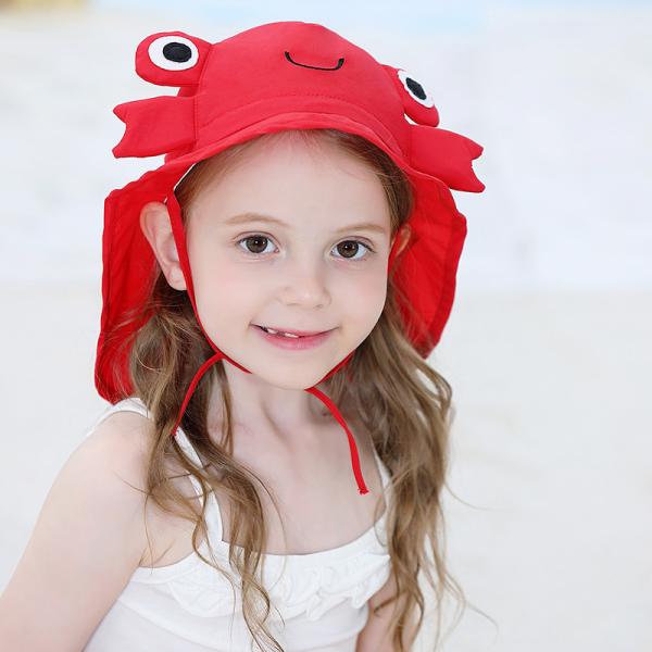 SGS UV Protecting Childrens Bucket Hats With Neck Flap For Outdoor Activities