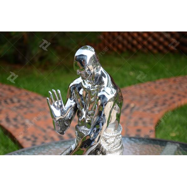 Mirror Polished Modern famous warrior statue Cast 316l Stainless Steel
