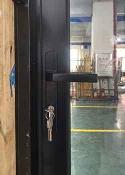 AS100 Series Aluminum Swing Door with French Grid Design, 6063-T5 Aluminum Alloy & Double-layer Tempered Glass