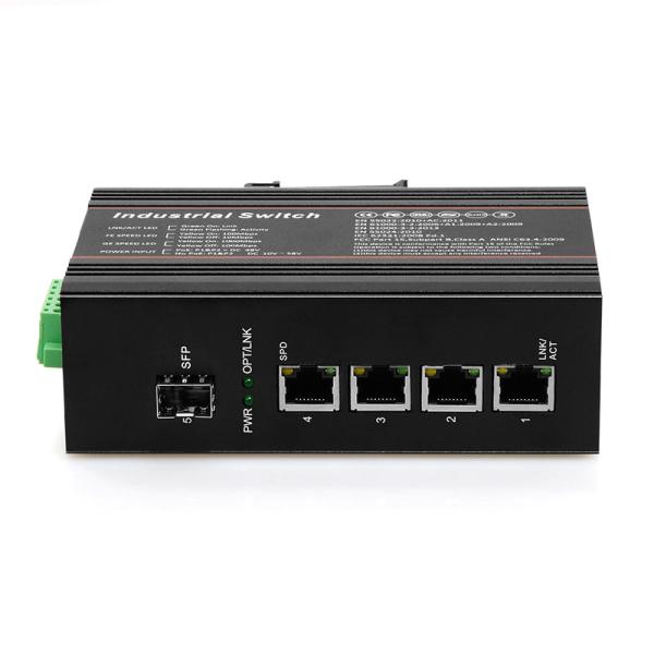 Portos rj45 industriais do porto 4*10 da fibra do ponto de entrada 1*100M do apoio do interruptor do WDM/100M