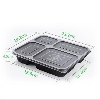Recipiente de alimento descartável Microwavable 500 dos PP 650 750 1000ml