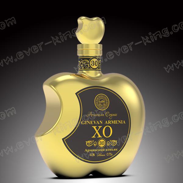 Яблоко сформировало бутылки бесцветного стекла ясности 750ml для рябиновки
