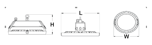 led High Performance UFO High Bay Lights for Industrial Commercial