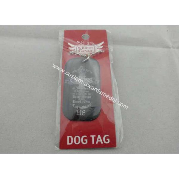 Black Brass Personalised Dog Tags For Men , 2.0mm Stainless Steel Material