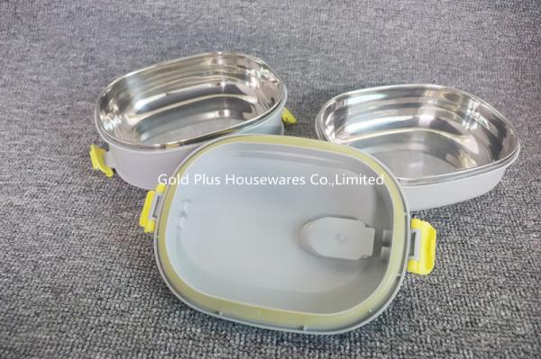 Kitchen accessories custom logo leak proof food grade stain storage box durable plastic bento lunch box for students