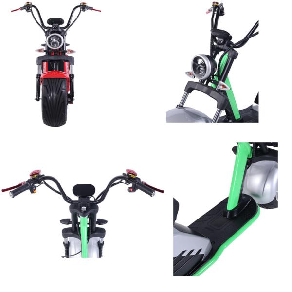 Double-battery Rechargeable Motorcycle with 18*10 inch Wheel Size Upgradeable to 12 inch