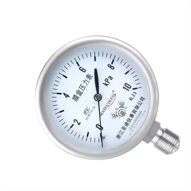 YE75BF 76mm Nominal Diameter Overvoltage Protection All Stainless Steel Pressure Gauge