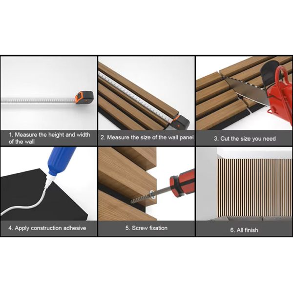 OEM Eco-Friendly Soundproof Wooden Acoustic Slat Wall Panel with 21mm Thickness for Music Room Studio