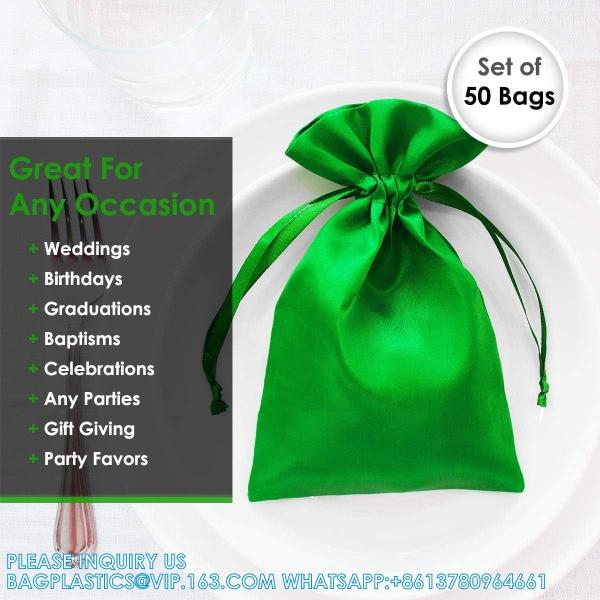 Satin Gift Bags, Jewelry Bags, Wedding Favor Drawstring Bags Baby Shower Christmas Gift Bags