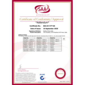 F. T Cable Co., Ltd. Certifications