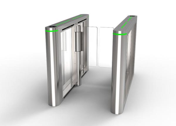 100W Acrylic AC100V Speed Gate Turnstile 24V BLDC Waist Height Turnstile