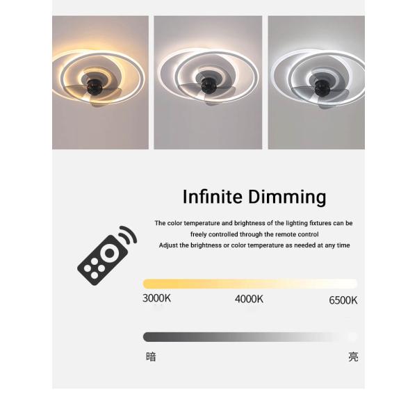 Multi-Functional LED Ceiling Fan Light for Bedroom Dining Room and Study Flicker-Free