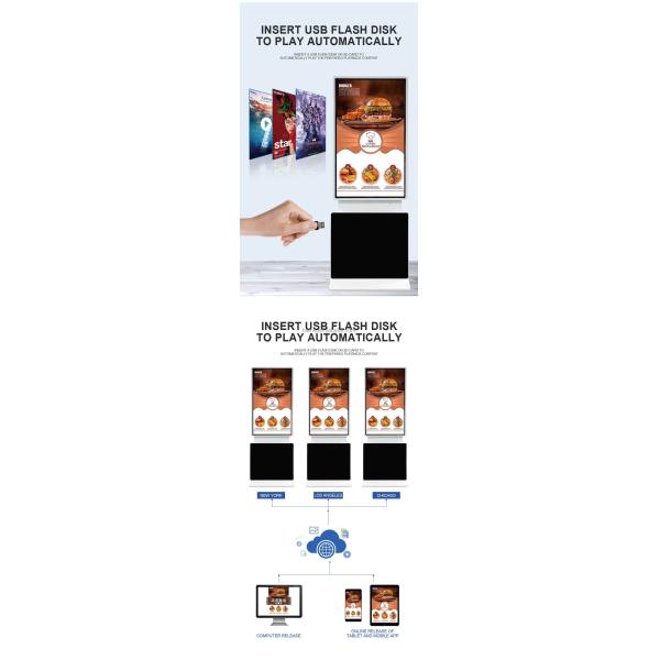 43 55 дюймовый вращающийся сенсорный экран Киоск LCD цифровой рекламный дисплей