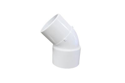 White Plumbing 1.5 Inch PVC Pipe 45 Degree Elbow For Spa Massage System