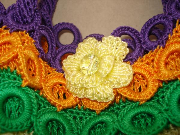 Multicolour Bag purse tote Crochet WOmen Bag handbag fashion shoulder bag flower bag