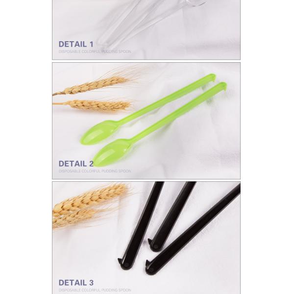 Take away disposable plastic long spoon for smoothie for party