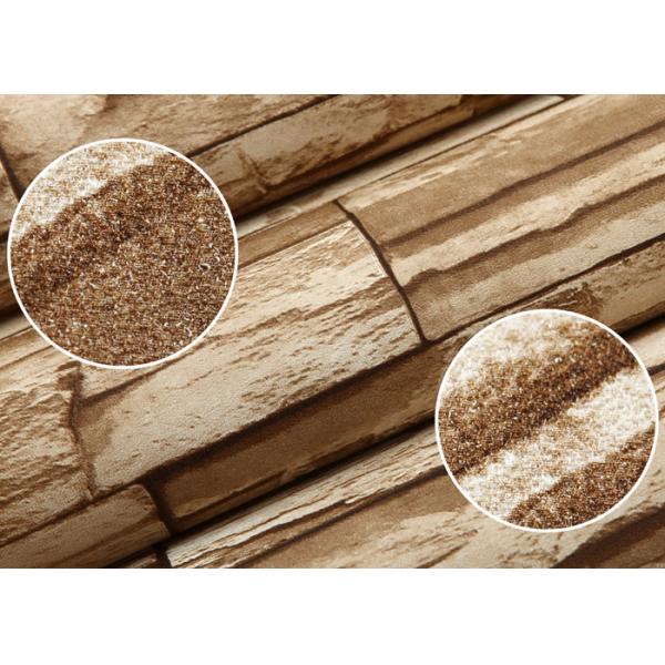Removable PVC 3D Brick Effect Wallpaper / Brick Effect Wall Coverings , Affordable