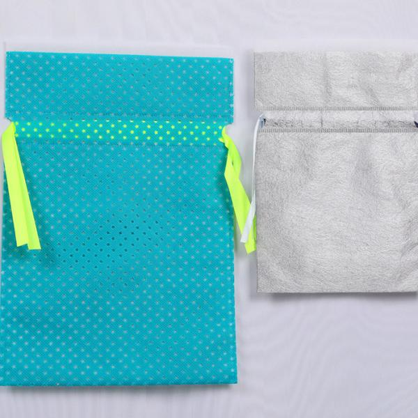 Bolsa con cordón no tejida con logotipo personalizado, 34x42cm, capacidad 10-15kg
