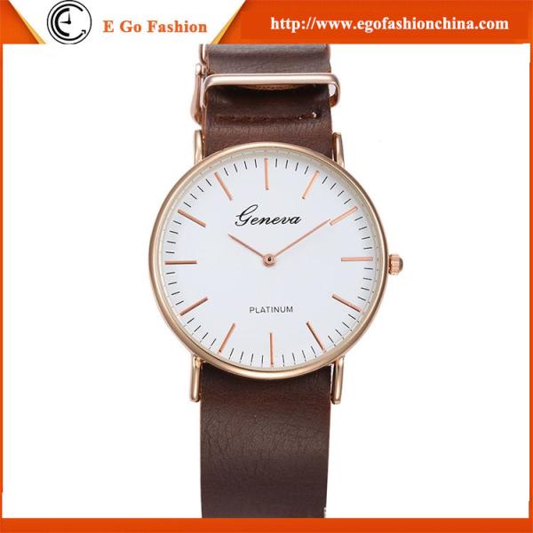 GV06 Fashion Business Watch Geneva Sports Watch PU Leather Strap Quartz Watch Unisex Watch