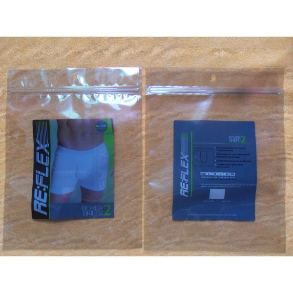 Recyclable Packaging Plastic Bags Clear Ziplock Bags For Brief Packing