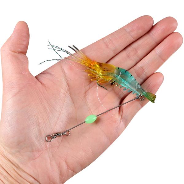 6 см 5,4 грамма поддельные креветки крючок рыболовные приманки приманки светящиеся