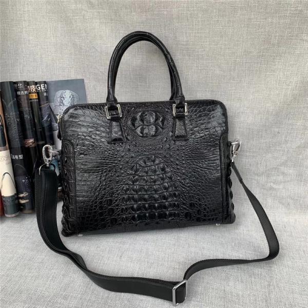 Authentic Crocodile Skin Businessmen Briefcase Laptop Handbag Genuine Exotic Alligator Leather Male Large Shoulder Bag