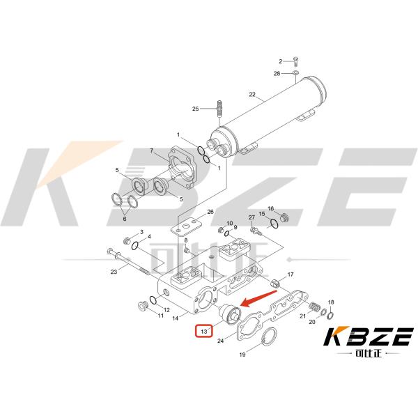 4952630 4952631 HYUNDAI R450 EXCAVATOR 107°C THERMOSTAT FOR CUMMINS ISM11 EXCAVATOR 3100300 3059408 3078338 3048784 4973108