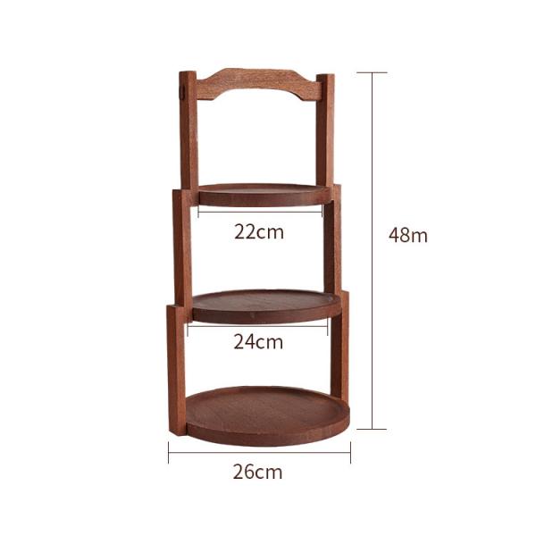 Wooden 2 3 Tier Snack Fruit Platter Candy Tray Dessert Display Shelf Decoration Wedding Cake Stand