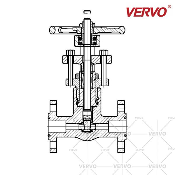 A válvula de porta do selo de pressão de API602 Dn50 2 polegadas forjou a flange de aço de RTJ