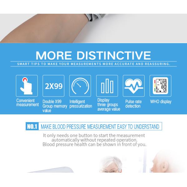 Digital Blood Pressure Monitor Upper Arm Tonometer Portable Automatic Blood Pressure Meter